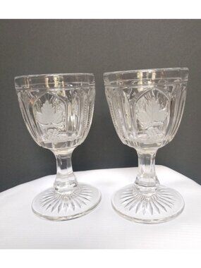 Eapg Magnet Grape With Frosted Leaves Goblet 6"1/2x3"1/2 Nos